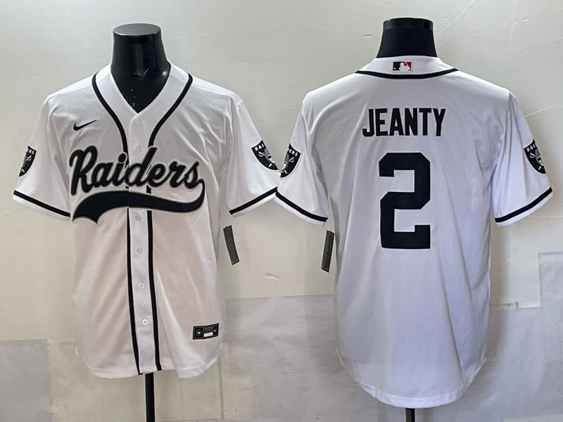 Men 2025 Oakland Raiders #2 Jeanty white 3th generation Joint Name Nike Limited NFL Jersey style 001->oakland raiders->NFL Jersey